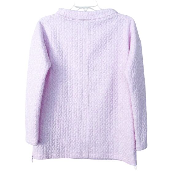 T by Talbots Pink Quilted Sweater Sz XS - Picture 5 of 6